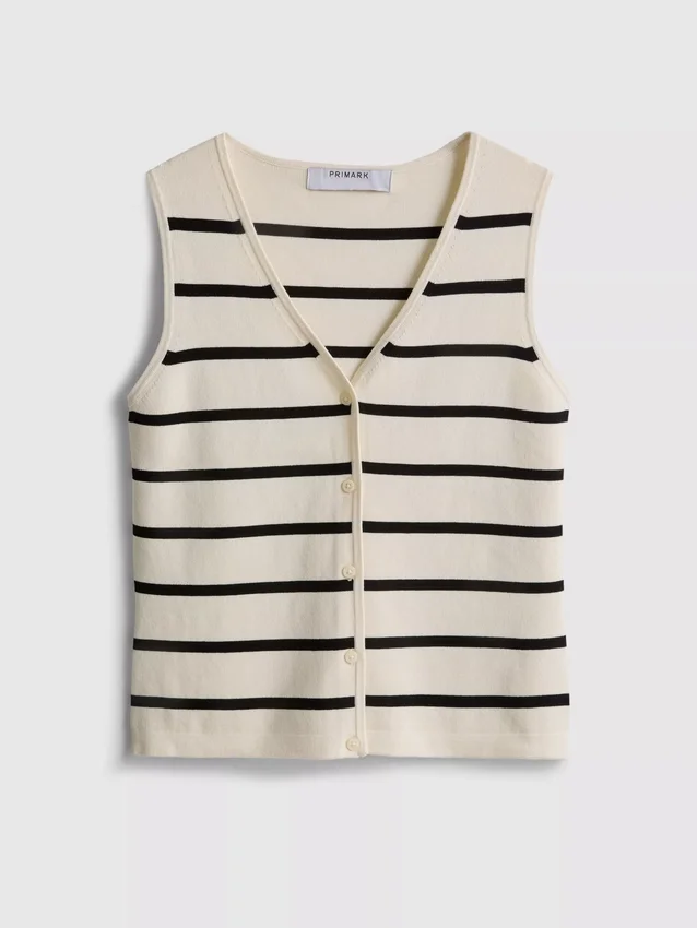 Compact knit waistcoat