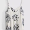 Coral printed pajama cami top