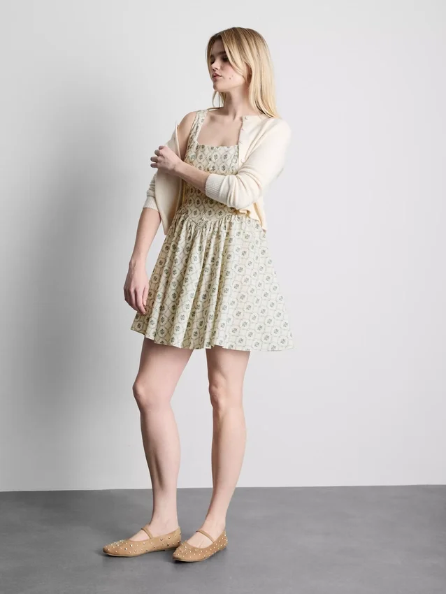 Corset button mini dress
