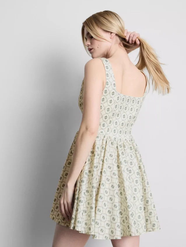 Corset button mini dress