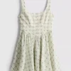 Corset button mini dress