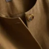 Cotton blend belted safari blazer