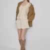 Cotton-blend button-up vest