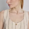 Cotton-blend button-up vest