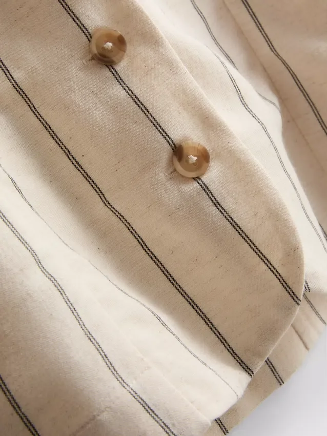 Cotton-blend button-up vest
