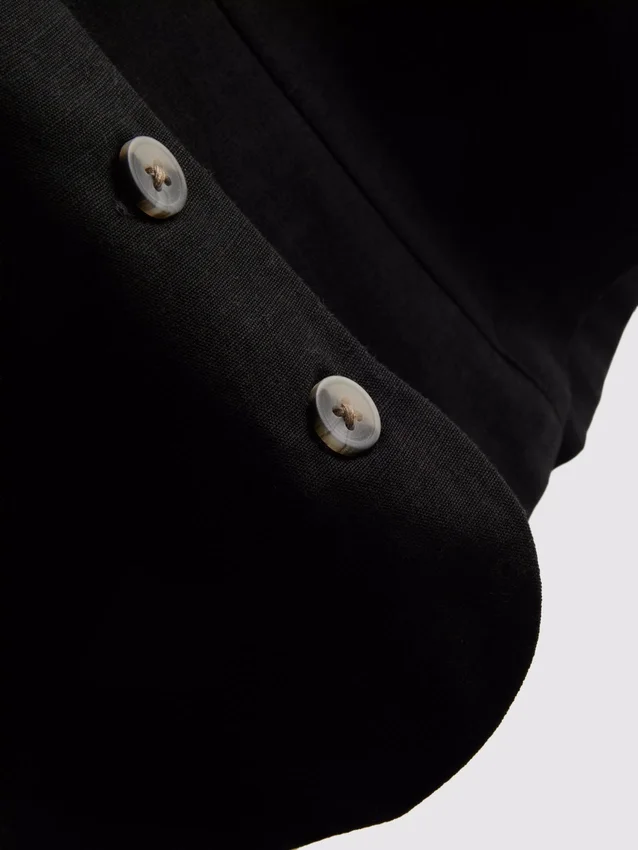 Cotton-blend button-up vest