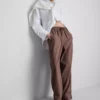 Cotton blend casual joggers