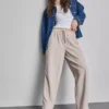 Cotton blend casual joggers