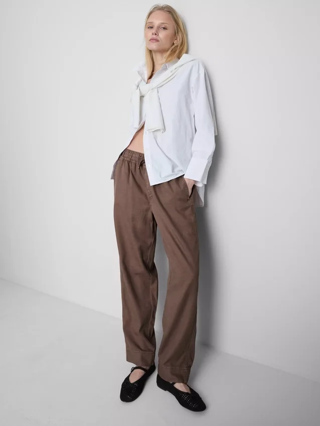 Cotton blend casual joggers