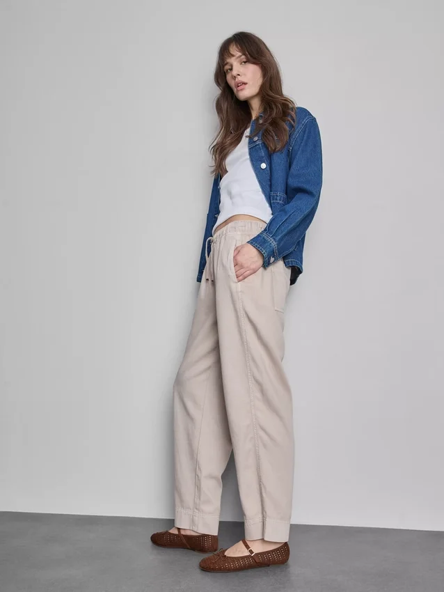 Cotton blend casual joggers