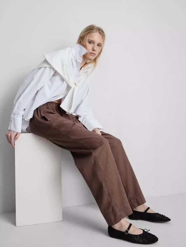 Cotton blend casual joggers