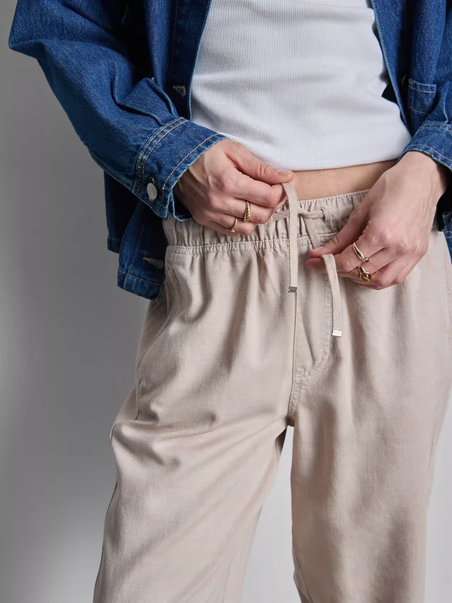 Cotton blend casual joggers