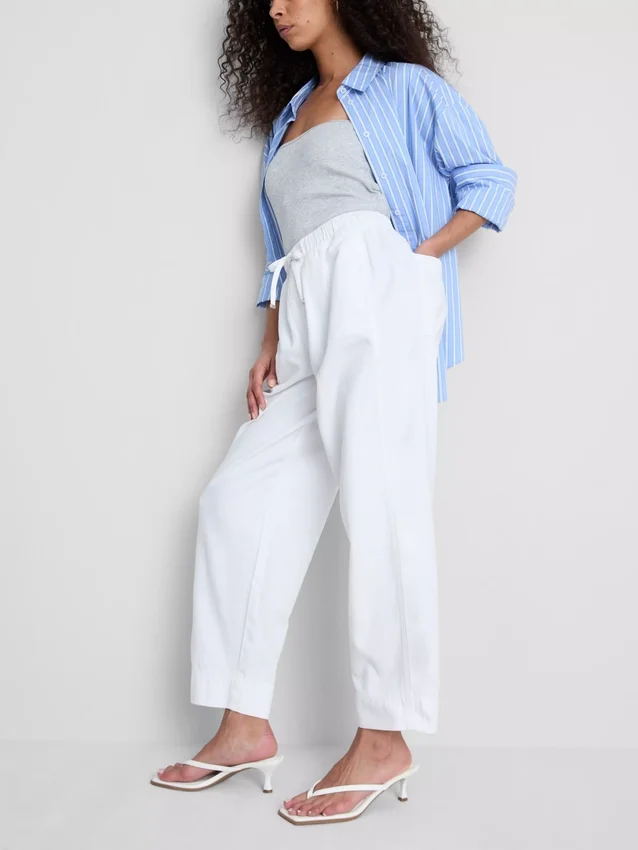 Cotton blend casual joggers