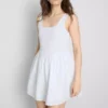 Cotton blend corset mini dress