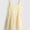 Cotton blend corset mini dress