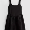 Cotton blend corset mini dress
