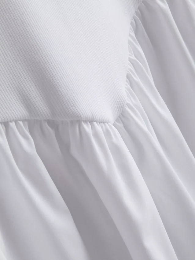 Cotton blend corset mini dress