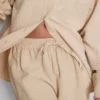 Cotton-blend elastic-waist shorts