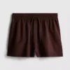 Cotton-blend elastic-waist shorts