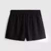 Cotton-blend elastic-waist shorts