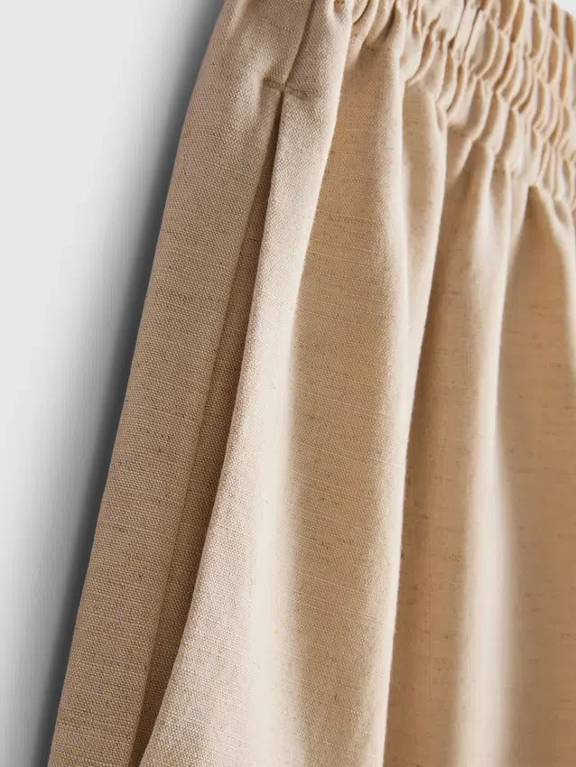 Cotton-blend elastic-waist shorts
