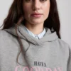 Cotton-blend graphic hoodie