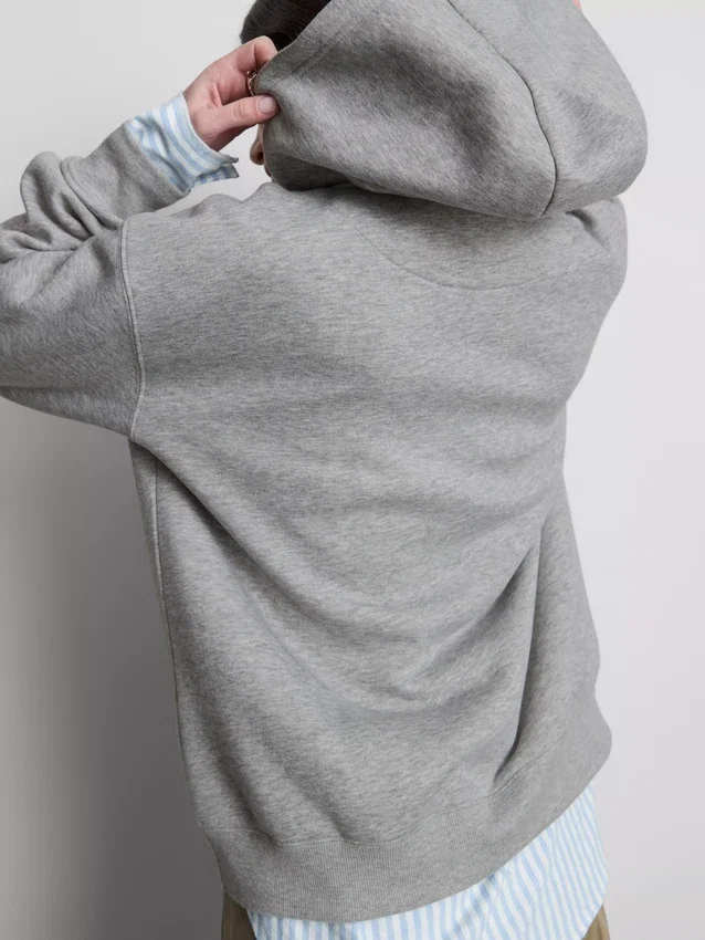 Cotton-blend graphic hoodie