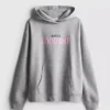Cotton-blend graphic hoodie