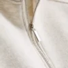 Cotton blend half-zip sweatshirt