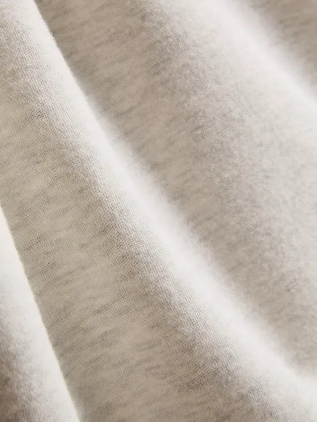 Cotton blend half-zip sweatshirt