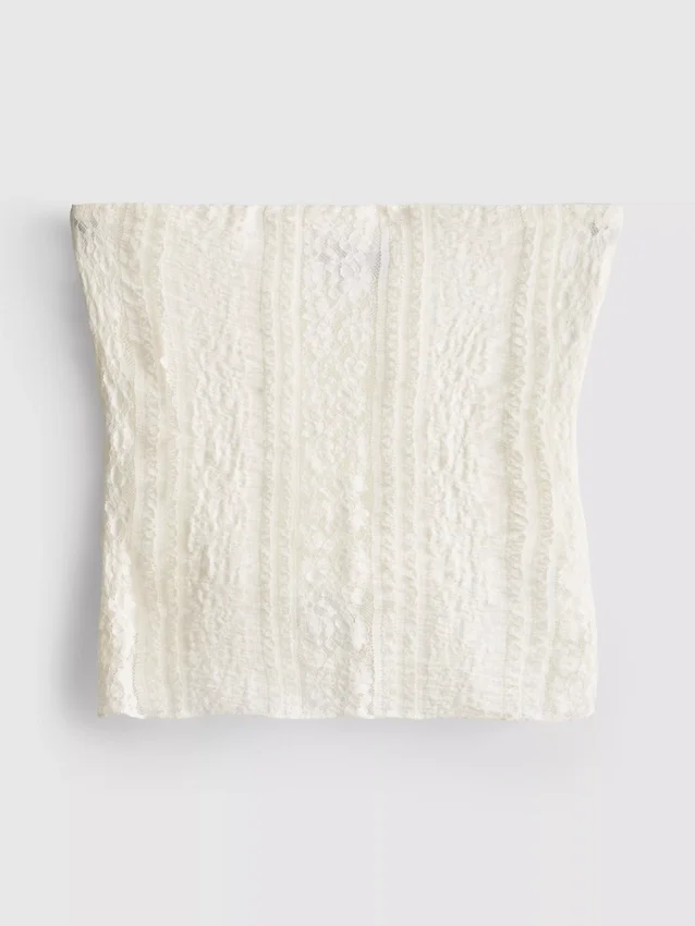 Cotton blend lace bandeau