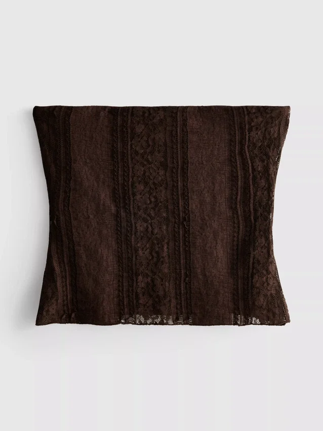 Cotton blend lace bandeau