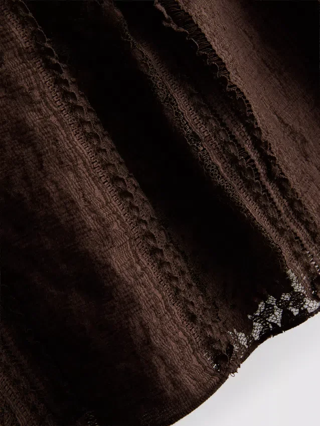 Cotton blend lace bandeau