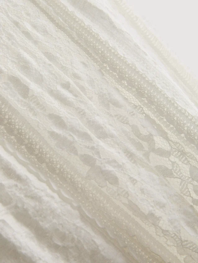 Cotton blend lace maxi skirt