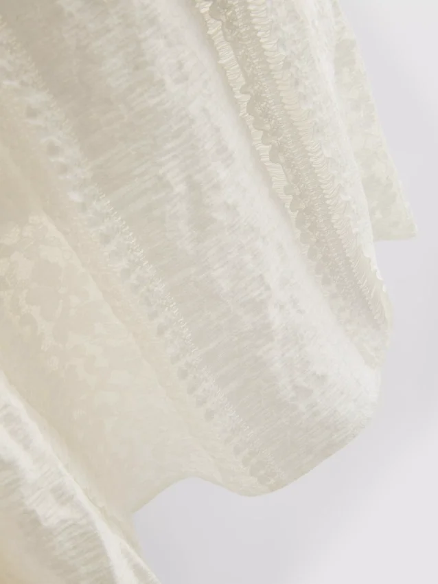Cotton blend lace maxi skirt
