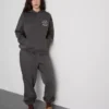 Cotton blend printed cuffed joggers