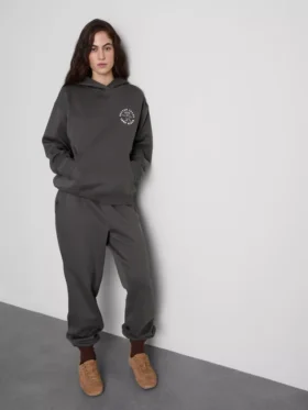 Cotton blend printed cuffed joggers