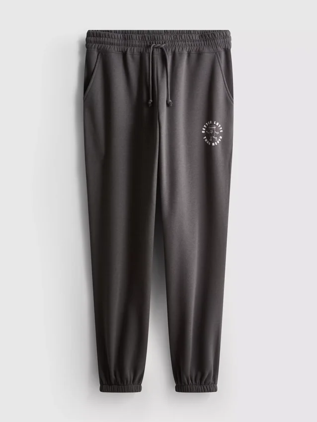 Cotton blend printed cuffed joggers