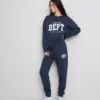 Cotton blend printed skinny joggers