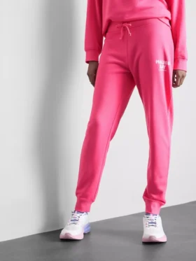 Cotton blend printed skinny joggers