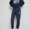Cotton blend printed skinny joggers