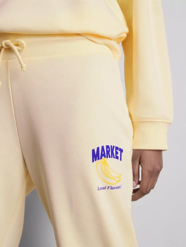Cotton blend printed skinny joggers