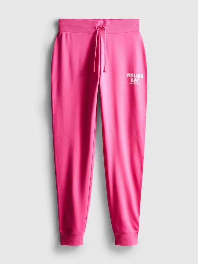 Cotton blend printed skinny joggers