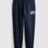 Cotton blend printed skinny joggers