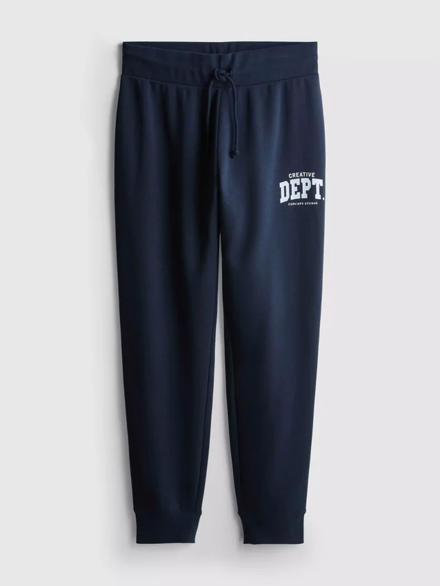 Cotton blend printed skinny joggers