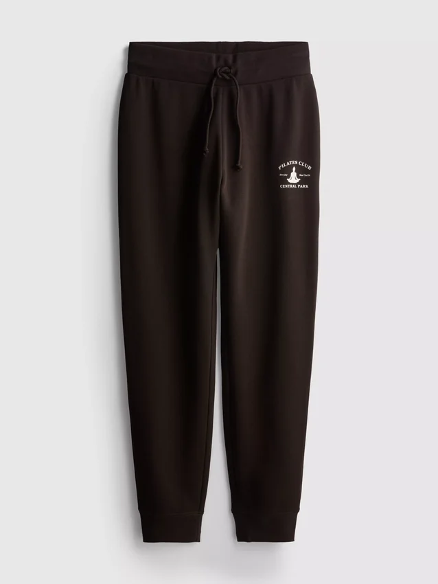 Cotton blend printed skinny joggers