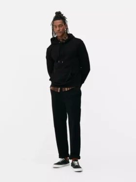 Cotton-blend pullover hoodie