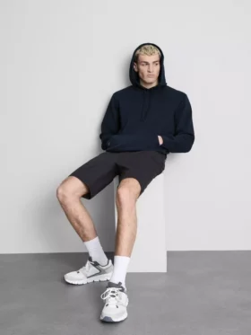 Cotton-blend pullover hoodie