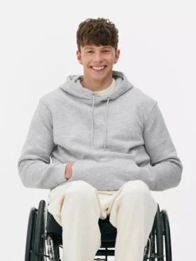 Cotton-blend pullover hoodie