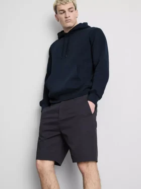 Cotton-blend pullover hoodie